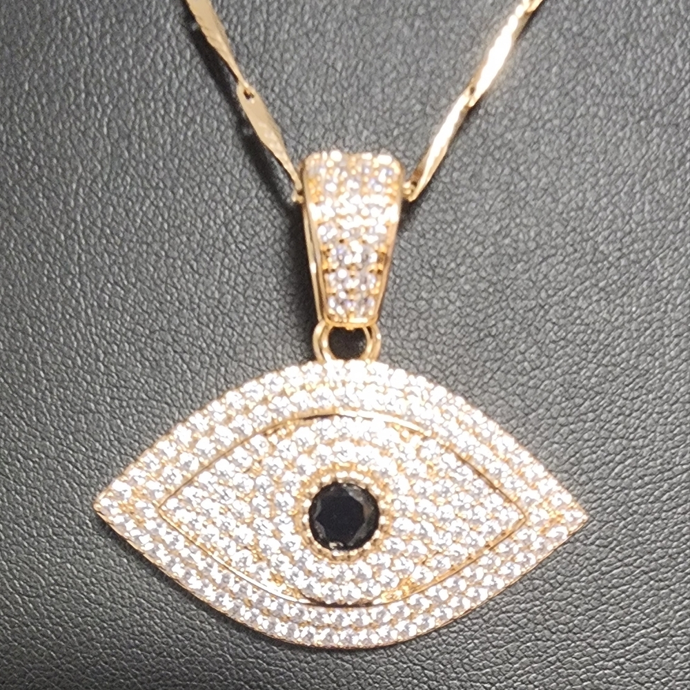 Gorgeous Evil Gold Plated Necklace/Charm